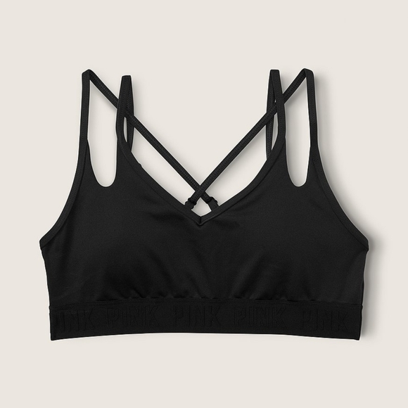 NWT Victoria Secret Pink‎ Main Ultimate Strappy Back Lined Sports Bra Pink SM - Picture 4 of 5